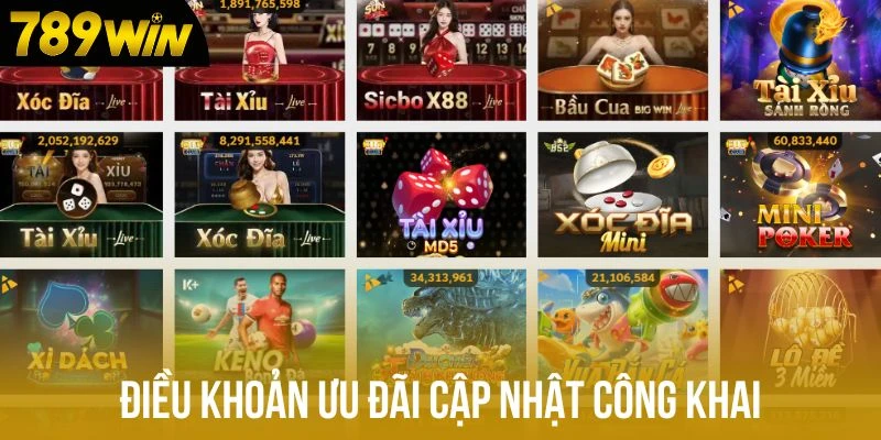 Điều khoản ưu đãi cập nhật công khai